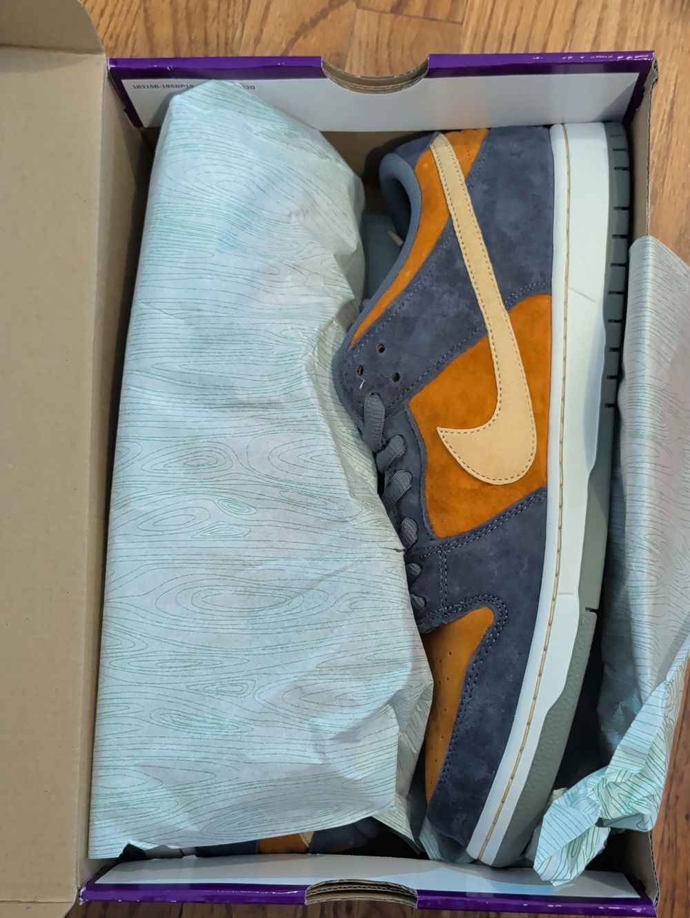 Nike SB, Men’s Low-Top Suede Sneakers — Gray, Orange, Tan